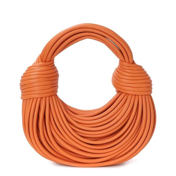 Tiffany & Fred Paris Smooth Leather String Bag, Orange - Picture 1 of 3